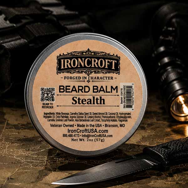 Stealth (Unscented): Beard Balm 2oz.